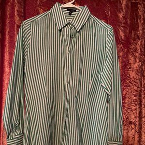 ESCADA Linen Cotton Top Blouse Button Down
